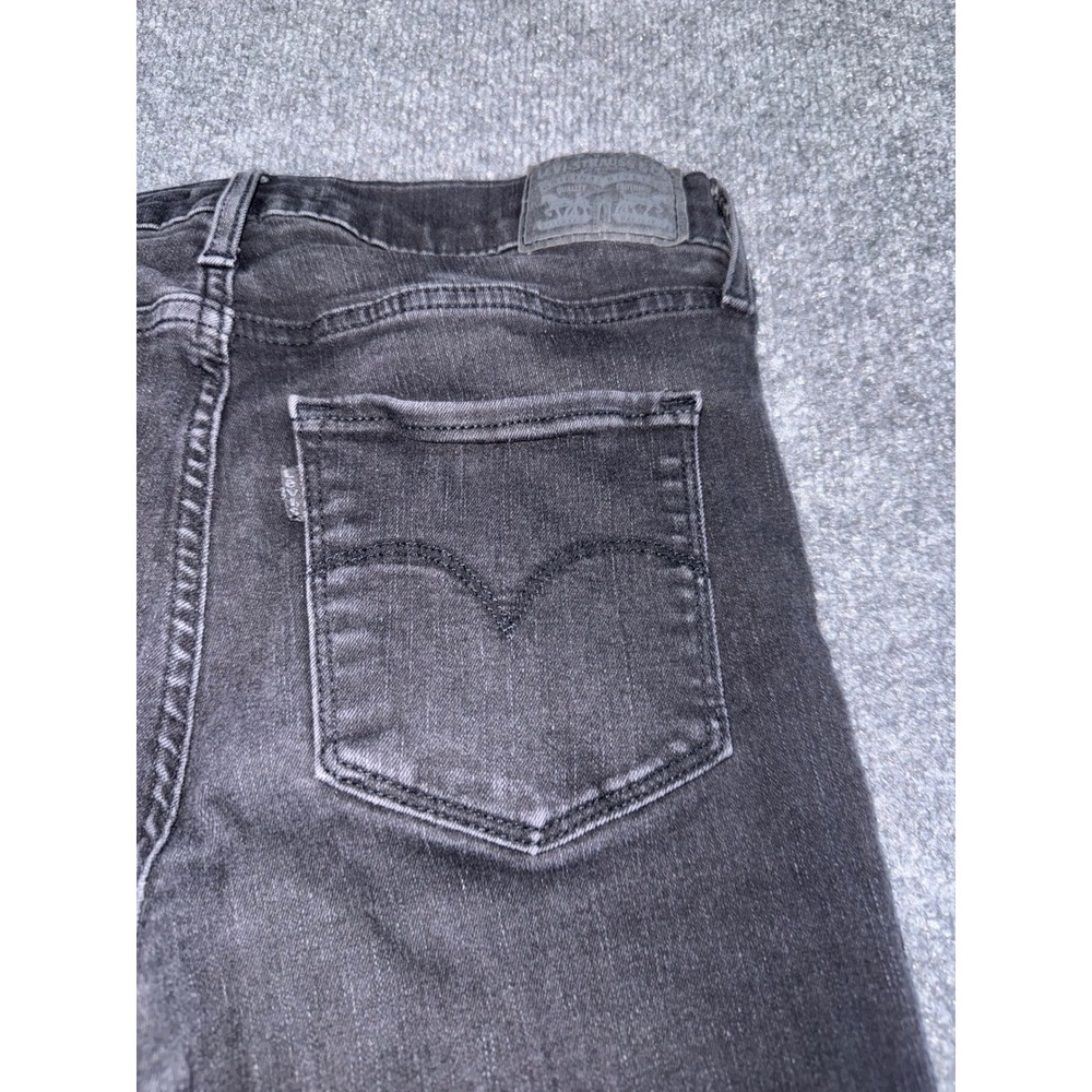 Levis 720 High Rise Super Skinny Jeans Faded Black Denim Womens 29 x 27 - Picture 10 of 13